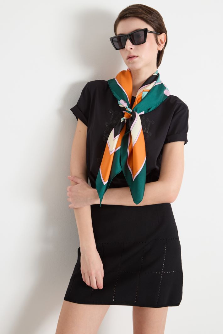 Foulard in seta stampata Intrend - 2