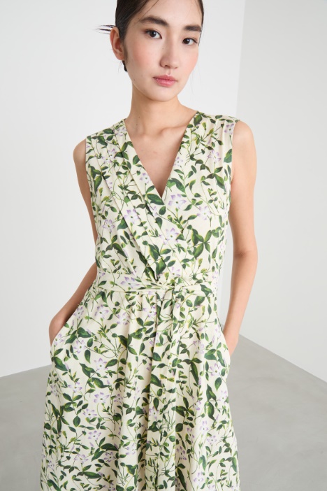 Abito corto in jersey stampato