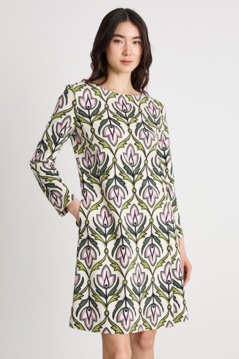 Abito in jersey stampato