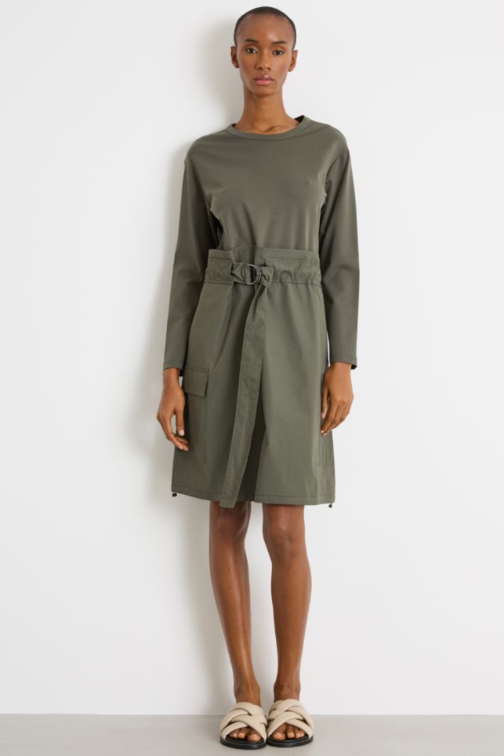 Short dress with integrated belt Intrend - 2