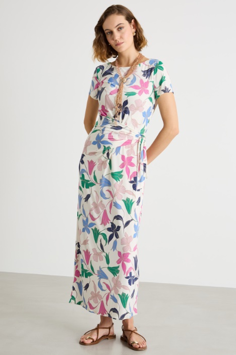 Side-knot long dress Intrend