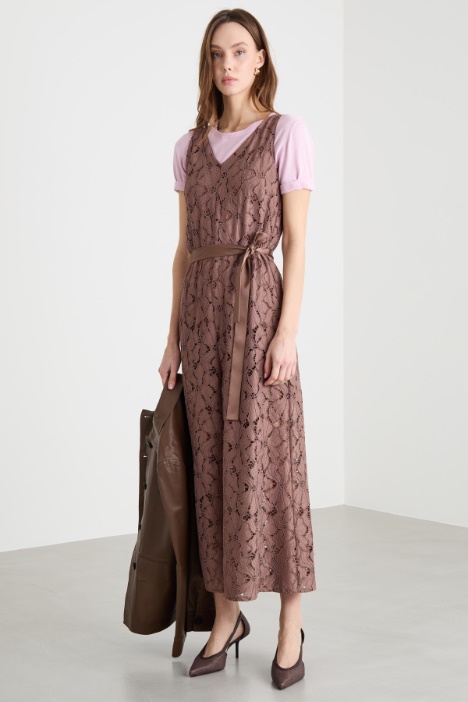 Rebrodé Lace Jersey Jumpsuit Intrend