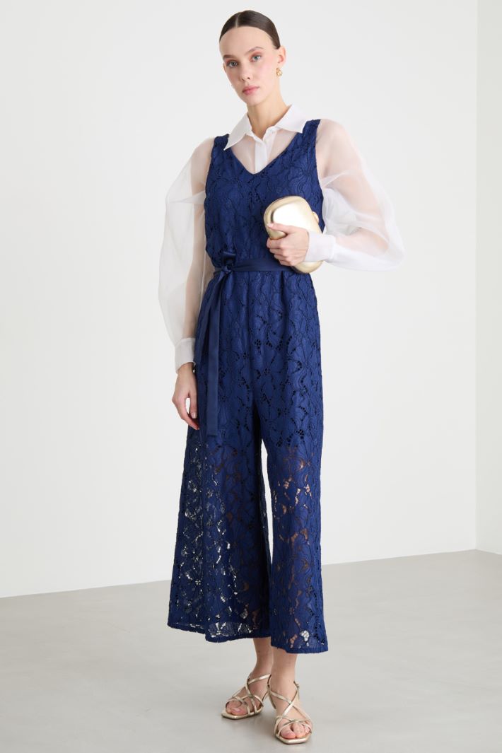 Rebrodé Lace Jersey Jumpsuit Intrend