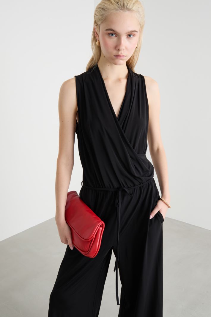 Stretch viscose jersey jumpsuit Intrend - 2