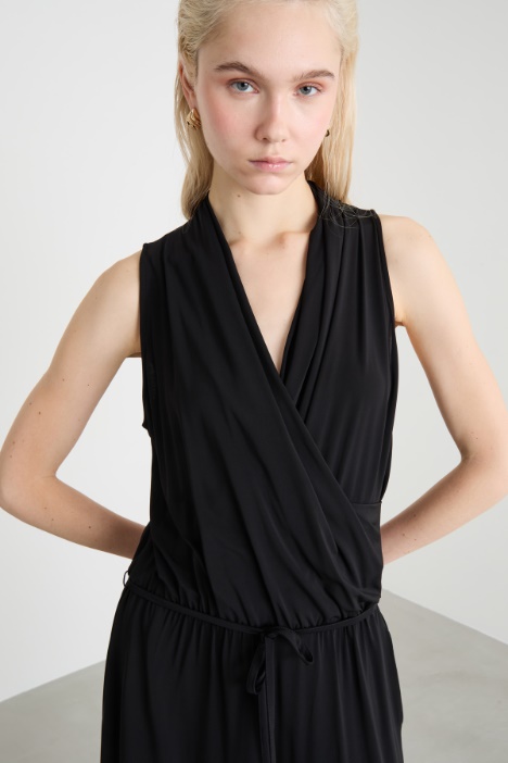 Tuta in jersey di viscosa stretch