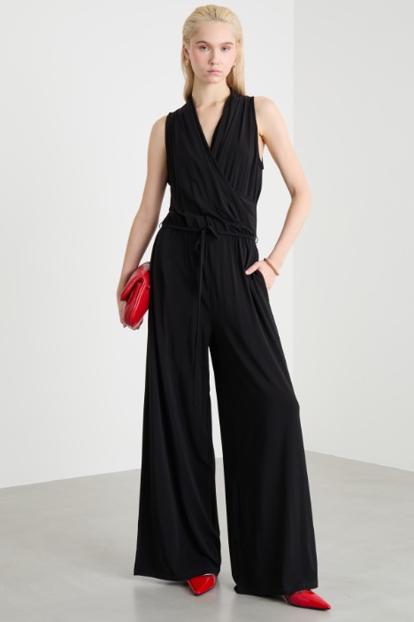 Stretch viscose jersey jumpsuit Intrend