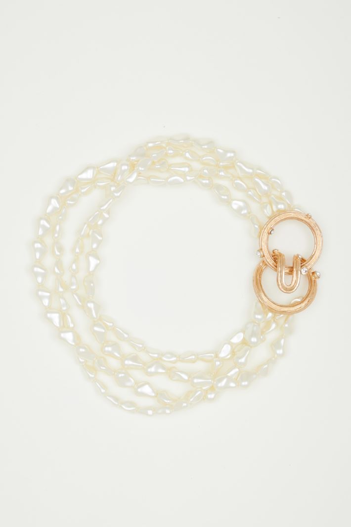 Collana multifilo con perle Intrend