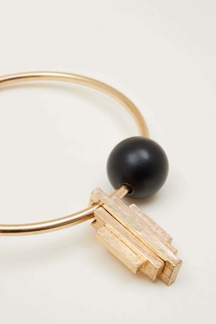 Metal and wood choker Intrend - 2