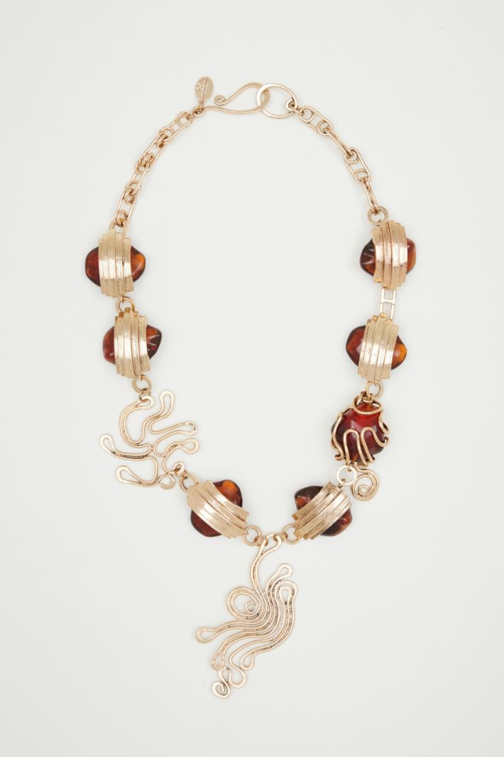 Resin stone choker Intrend