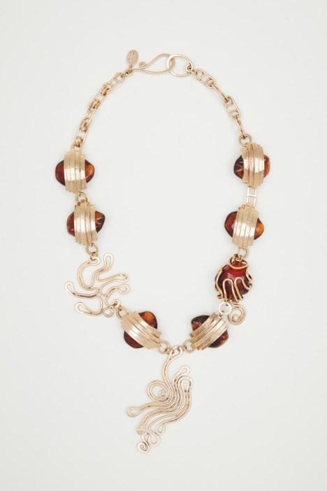 Resin stone choker Intrend