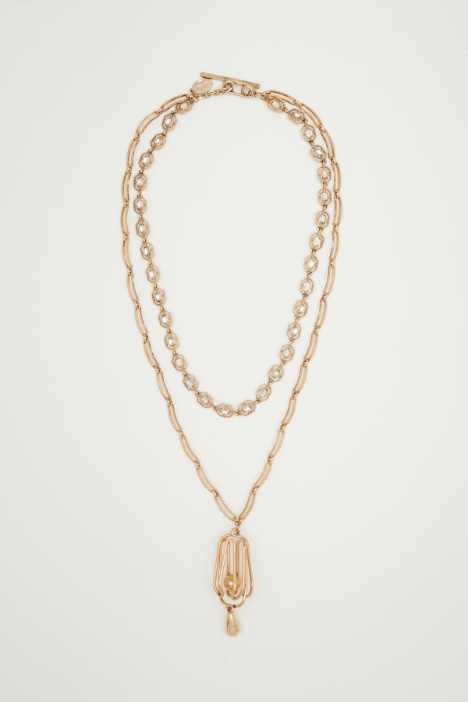 Collar doble con colgante