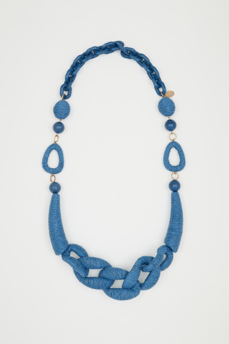 Collana in paglia e resina Intrend