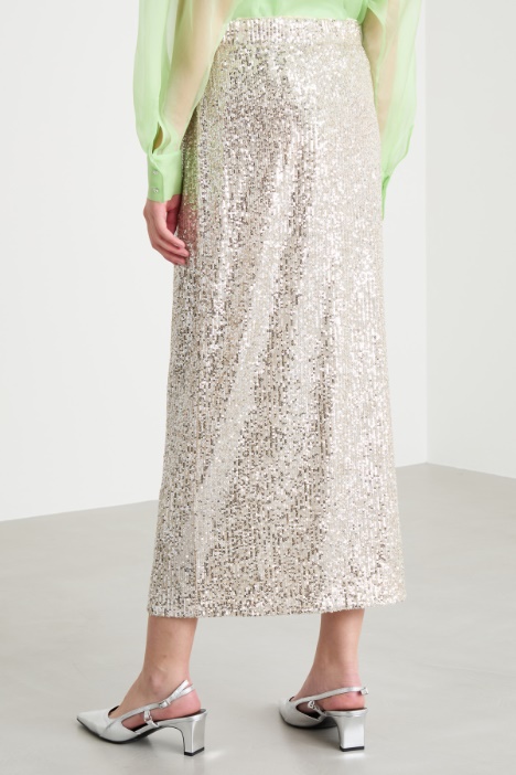 Gonna in tulle ricamato