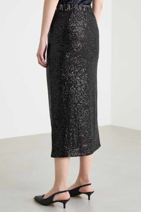 Gonna in tulle ricamato