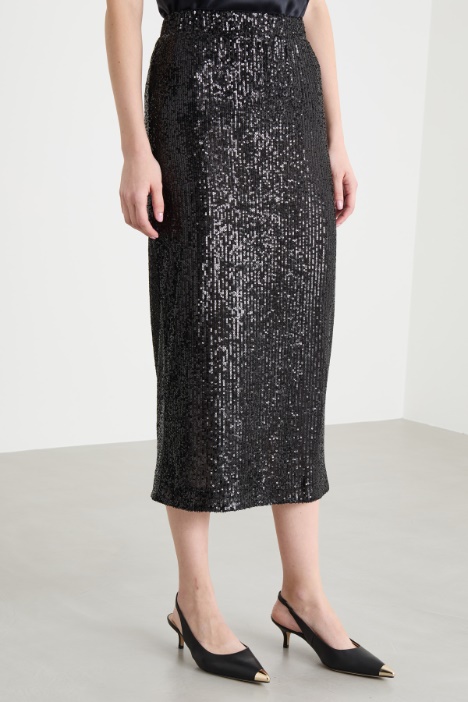 Gonna in tulle ricamato