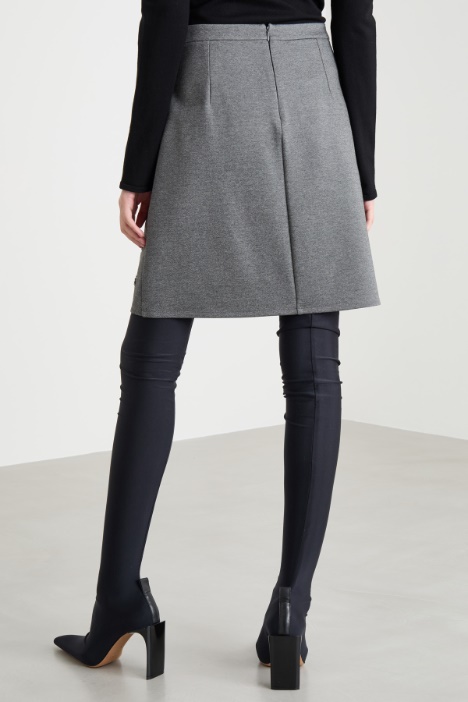 Minigonna in jersey con paillettes