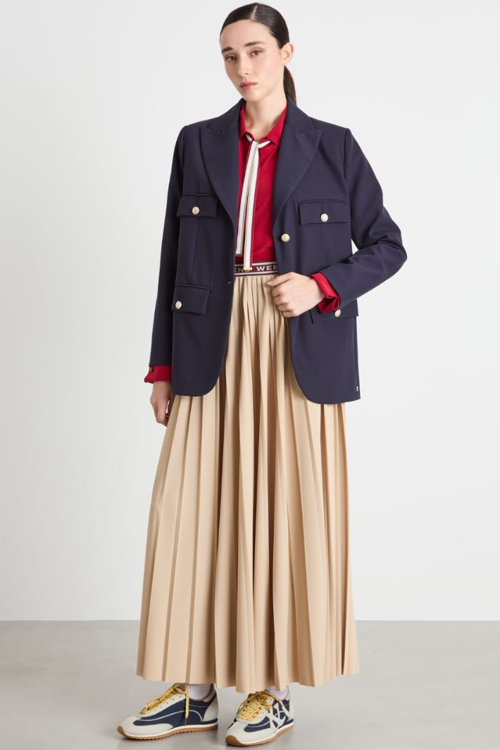 Plissé jersey maxi skirt Intrend