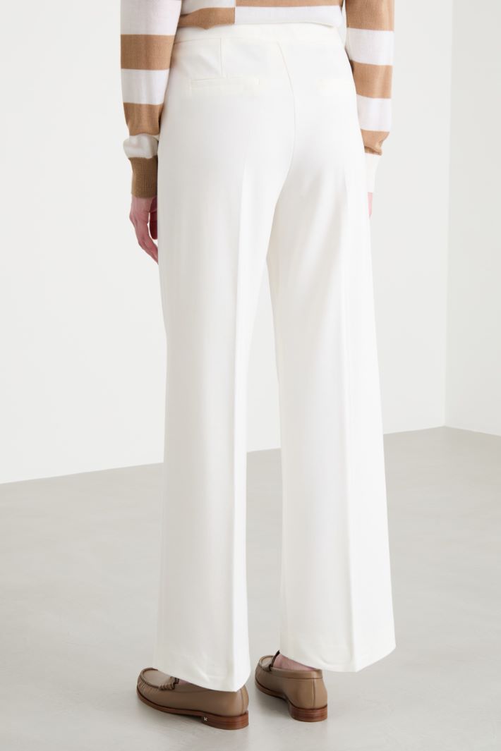 Straight-fit trousers in stretch jersey Intrend - 4