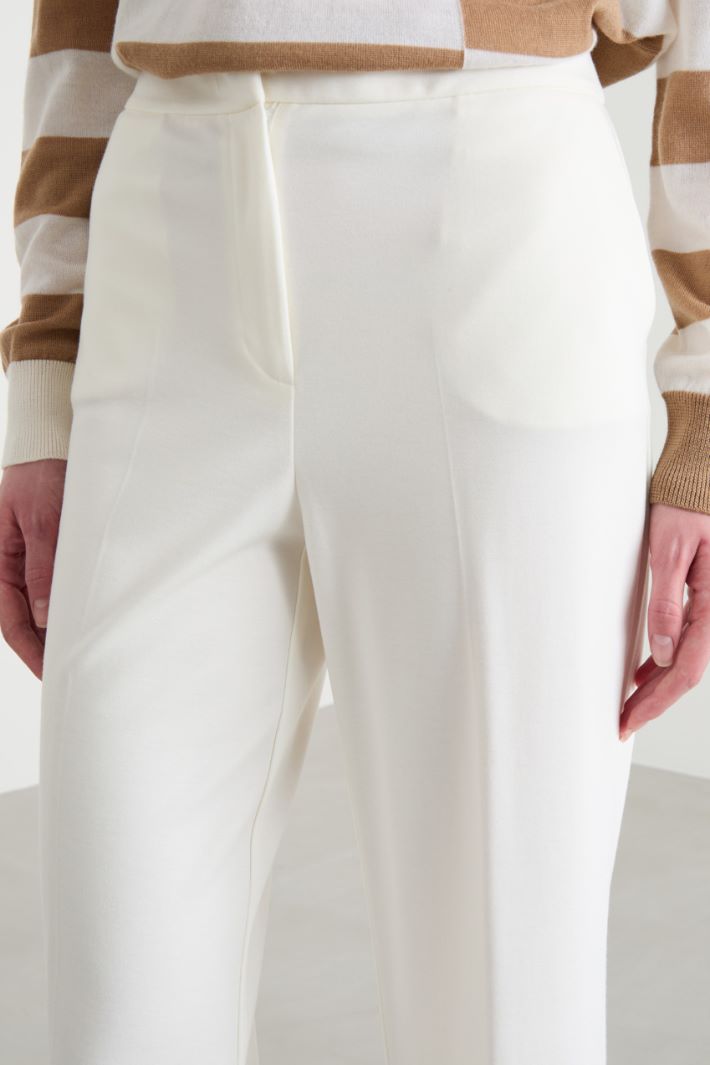Straight-fit trousers in stretch jersey Intrend - 3