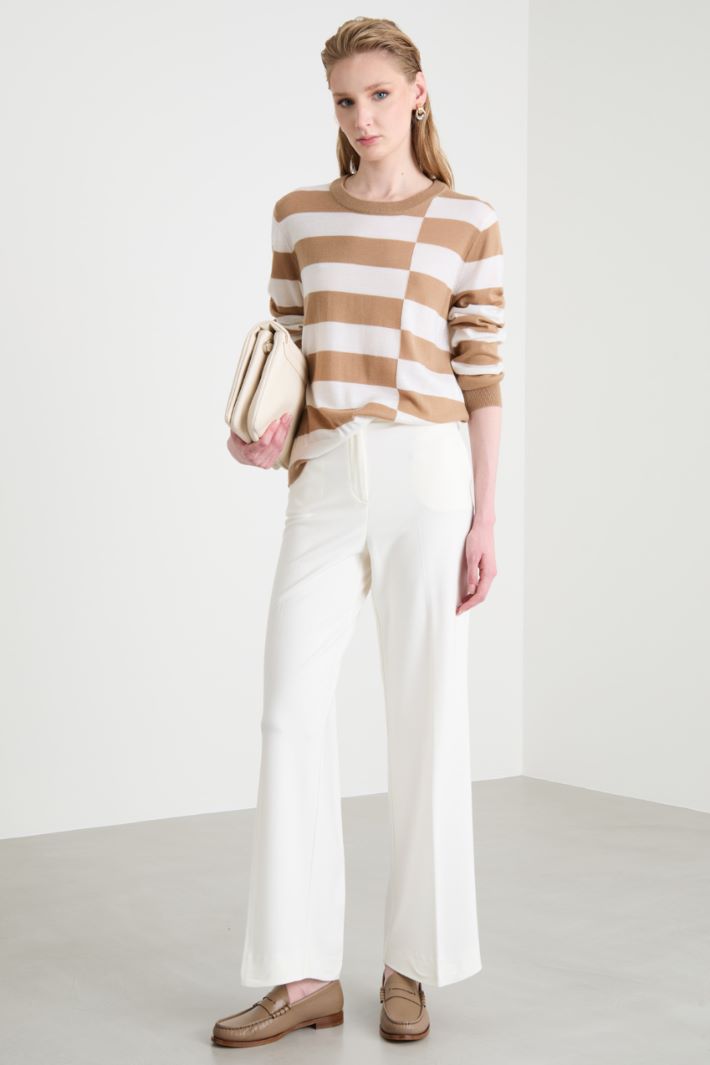 Straight-fit trousers in stretch jersey Intrend