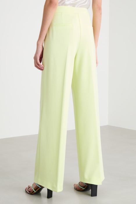 Pantalone dritto in jersey stretch