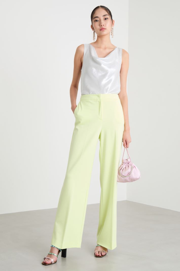 Pantalone dritto in jersey stretch Intrend