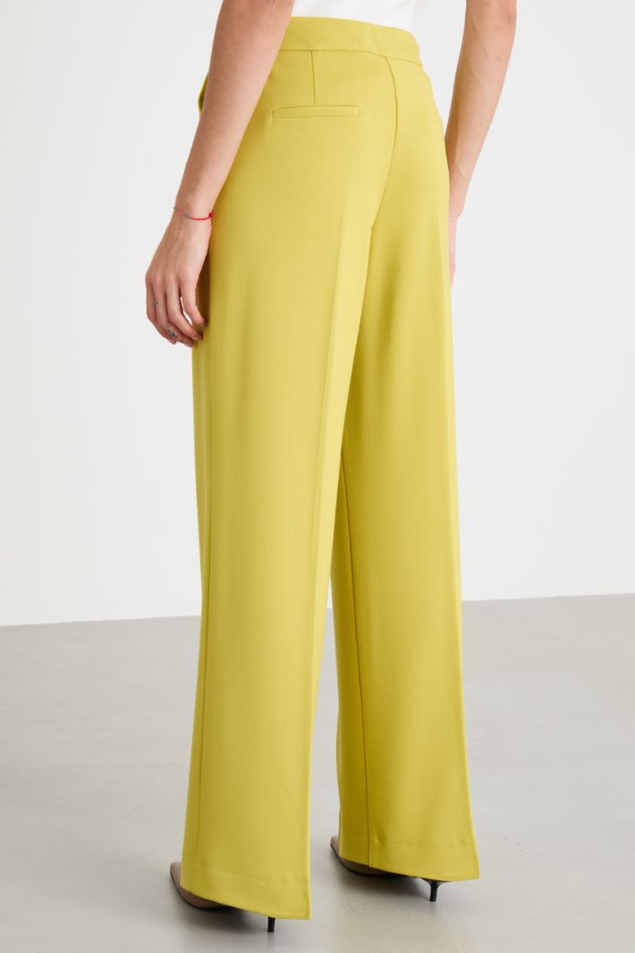 Straight-fit trousers in stretch jersey Intrend - 4