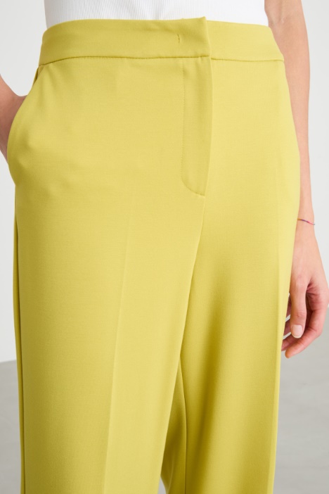 Pantalone dritto in jersey stretch