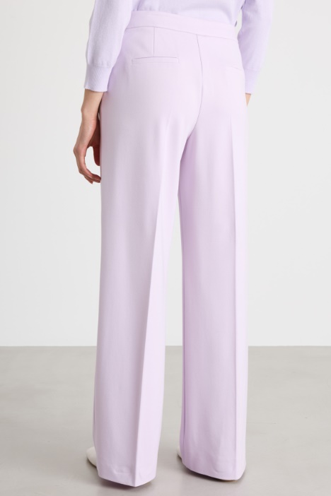 Pantalone dritto in jersey stretch