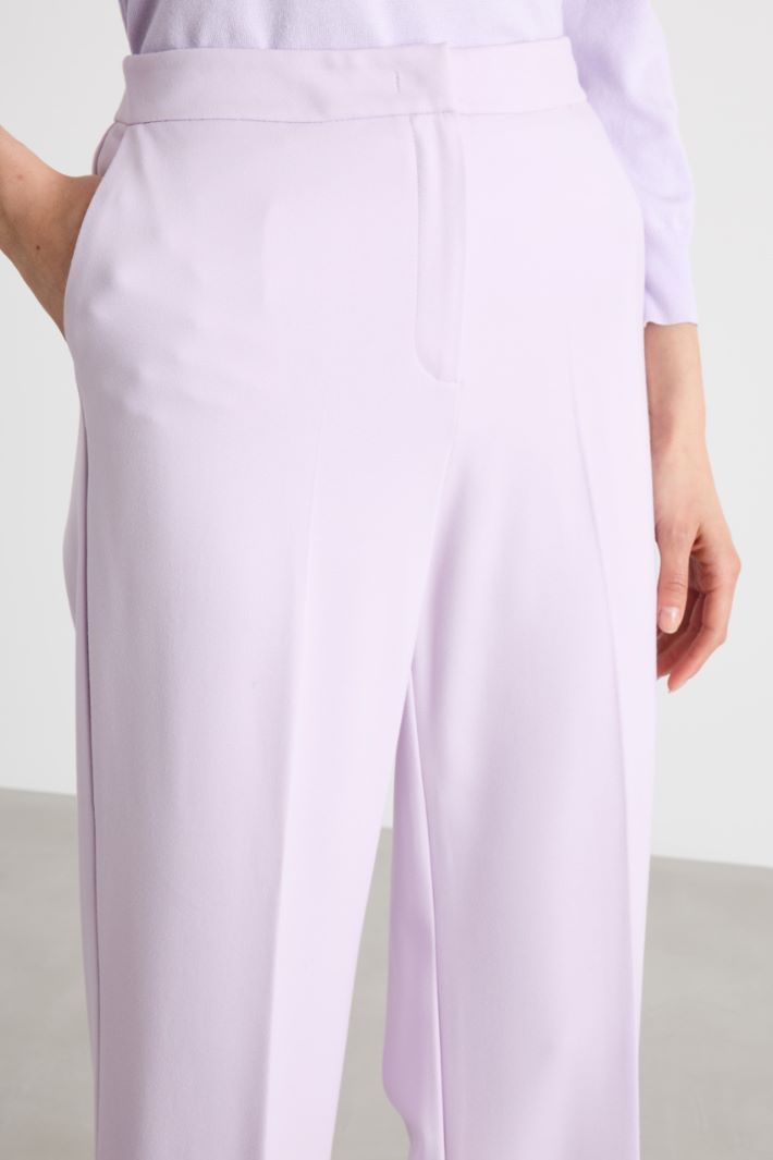 Straight-fit trousers in stretch jersey Intrend - 3