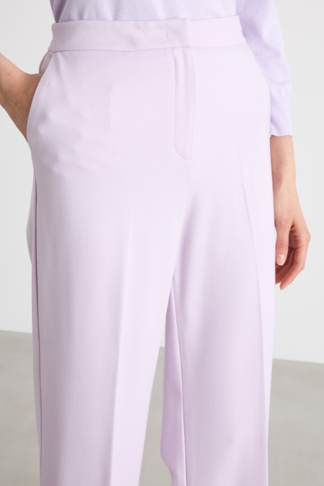 Pantalone dritto in jersey stretch