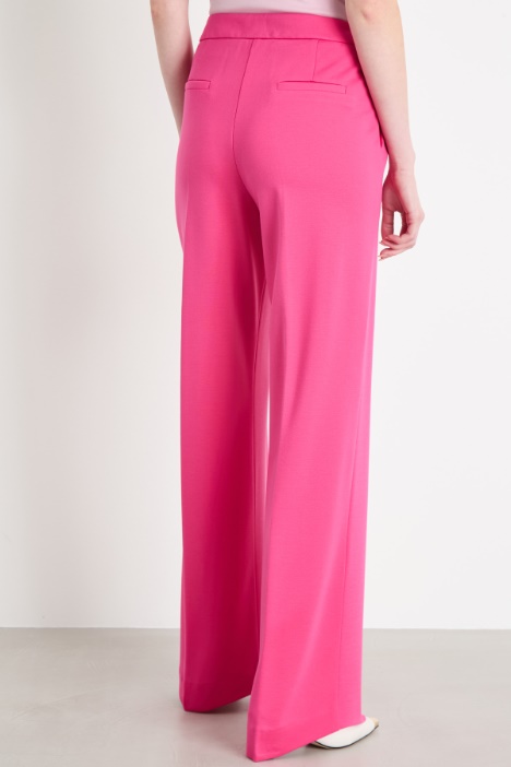 Pantalone dritto in jersey stretch