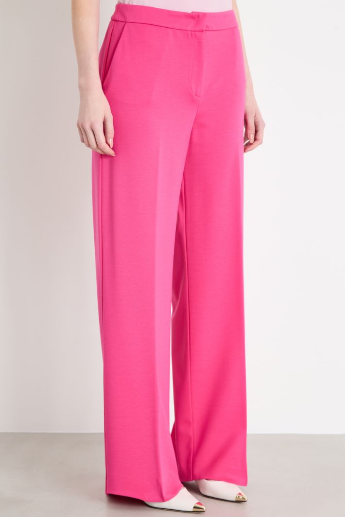 Straight-fit trousers in stretch jersey Intrend - 2
