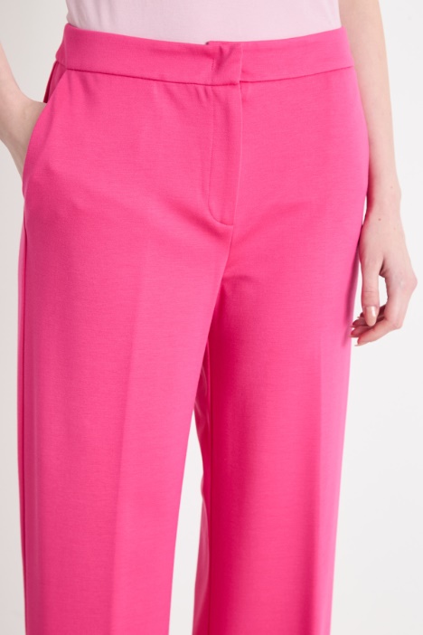 Pantalone dritto in jersey stretch