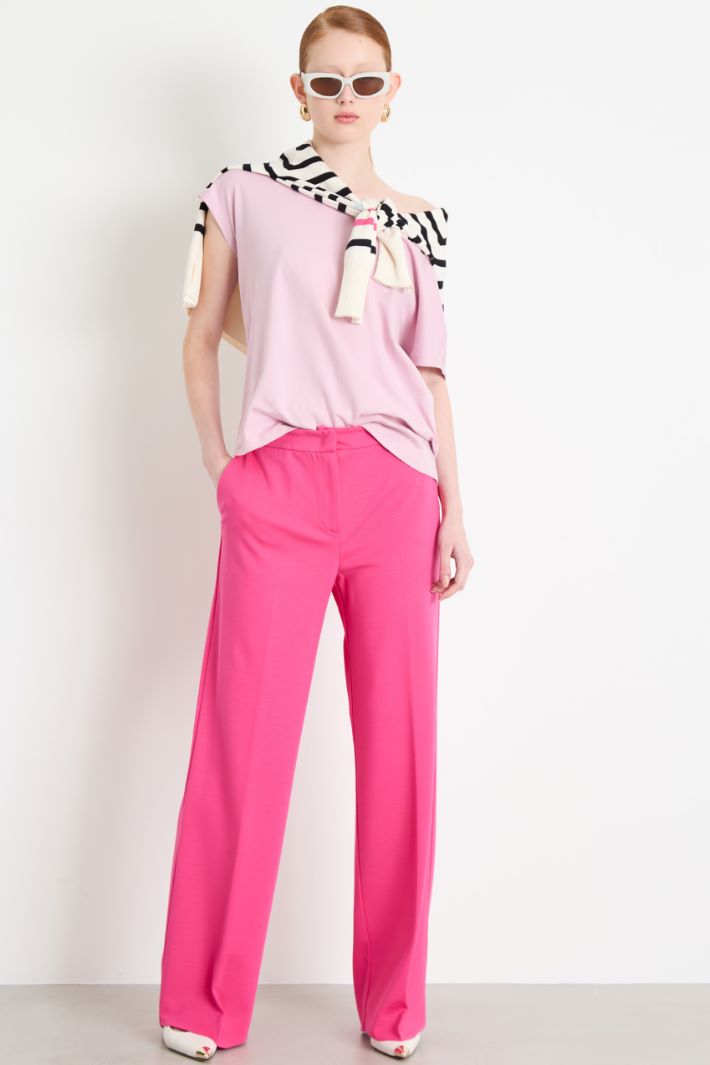 Straight-fit trousers in stretch jersey Intrend