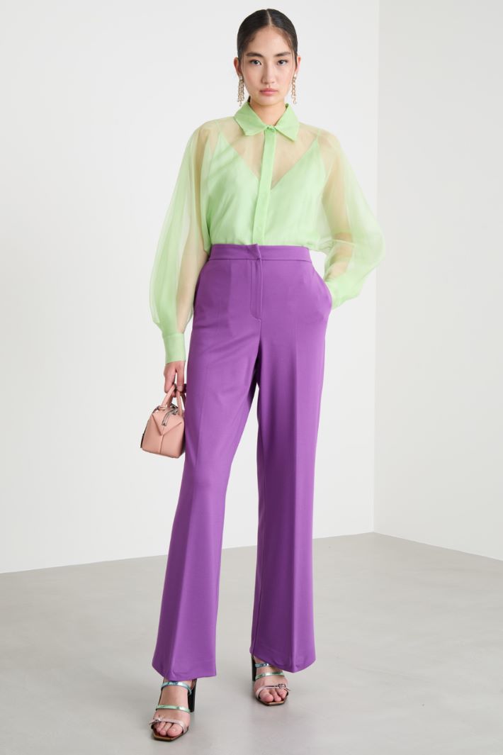 Straight-fit trousers in stretch jersey Intrend