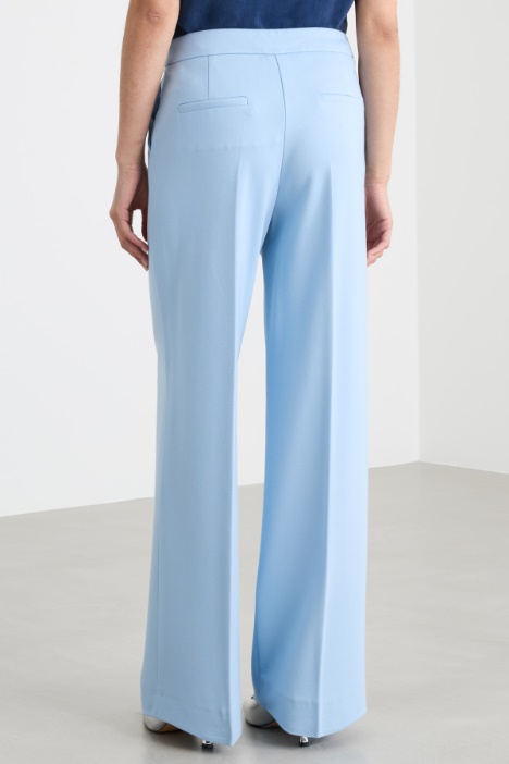 Pantalón recto de punto elástico