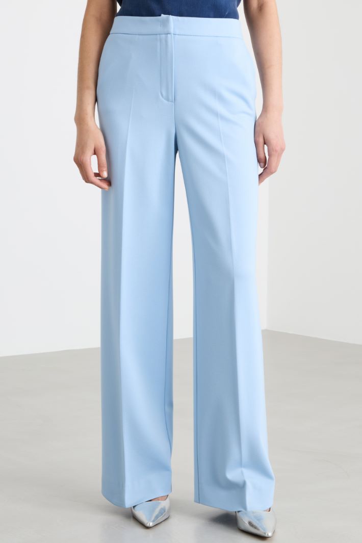 Pantalone dritto in jersey stretch Intrend - 2