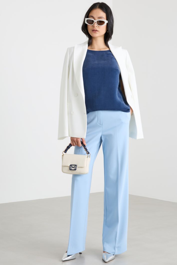 Pantalone dritto in jersey stretch Intrend