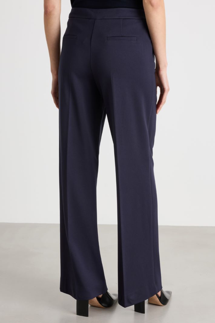 Straight-fit trousers in stretch jersey Intrend - 4