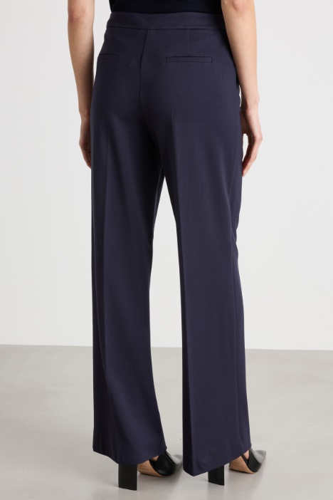 Pantalone dritto in jersey stretch