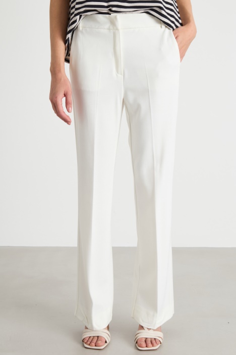 Pantalone dritto in jersey