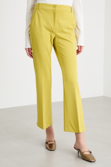 Pantalone dritto in jersey