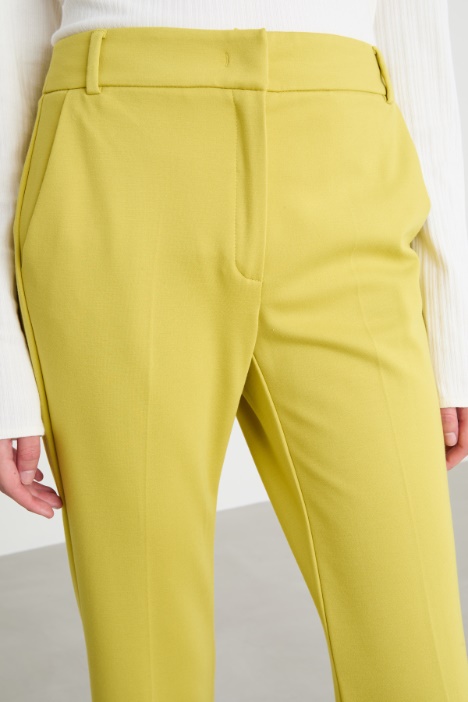 Pantalone dritto in jersey