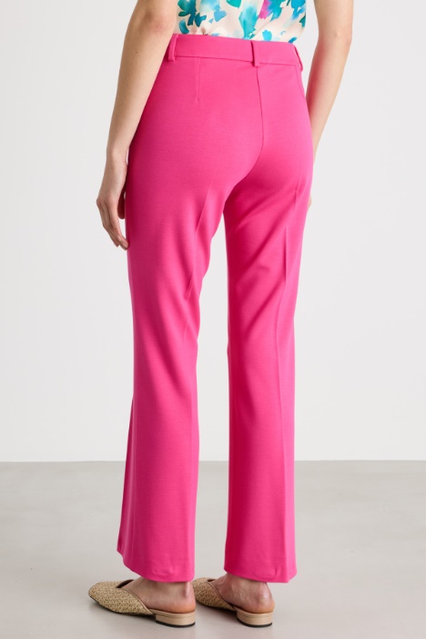 Pantalone dritto in jersey