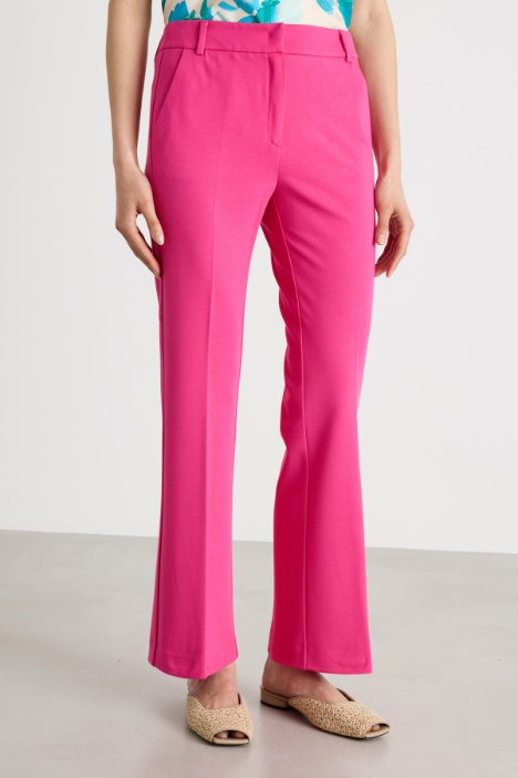 Pantalone dritto in jersey