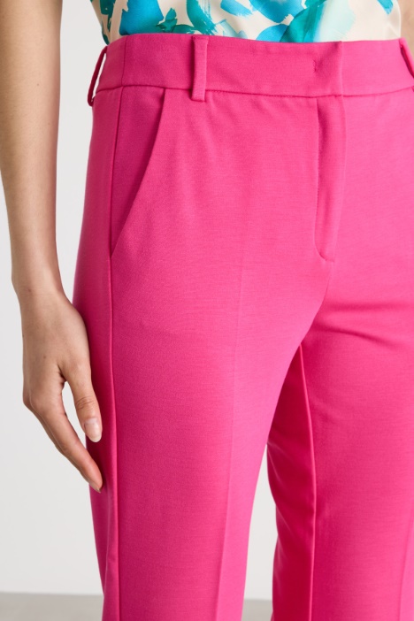 Pantalone dritto in jersey