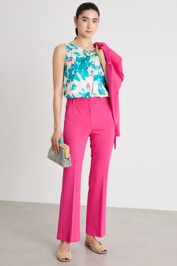 Pantalone dritto in jersey Intrend