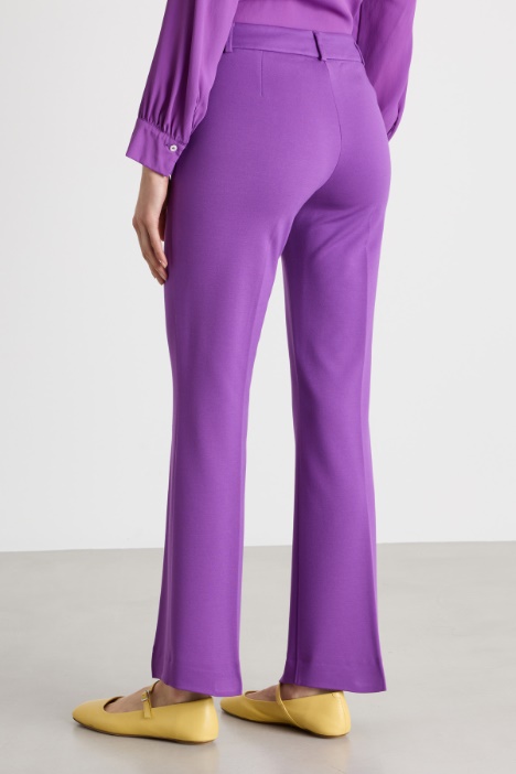 Pantalone dritto in jersey