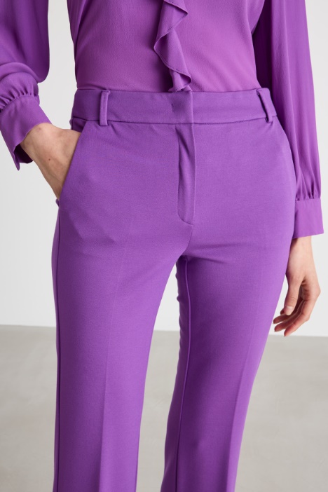 Pantalone dritto in jersey